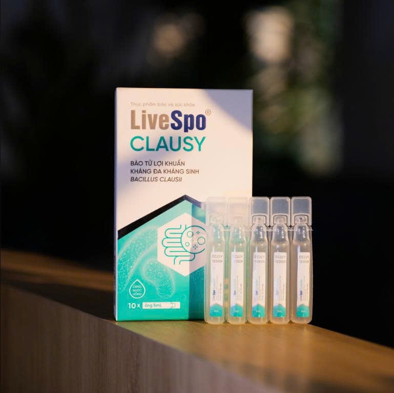 LiveSpo Clausy Dung Dịch Bổ Sung Lợi Khuẩn, Cân Bằng Hệ Vi Sinh Đường Ruột Hộp 10 Ống