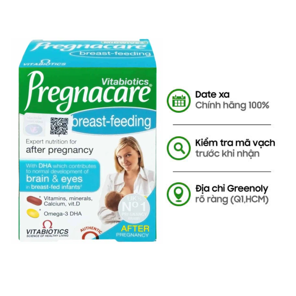 Vitabiotics Viên Uống Vitamin Tổng Hợp Cho Phụ Nữ Sau Sinh Pregnacare Breast-feeding No1 Hộp 84 Viên - Chính Hãng