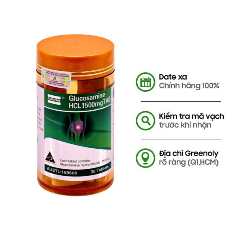 Costar Viên Uống Bổ Xương Khớp Glucosamine HCL 1500mg 120 Viên