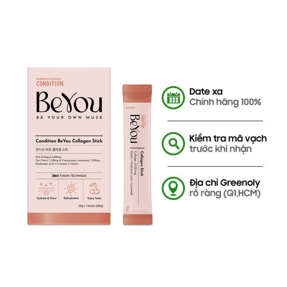 Kolmar Thạch Collagen Condition BeYou 3,000mg 14 Gói