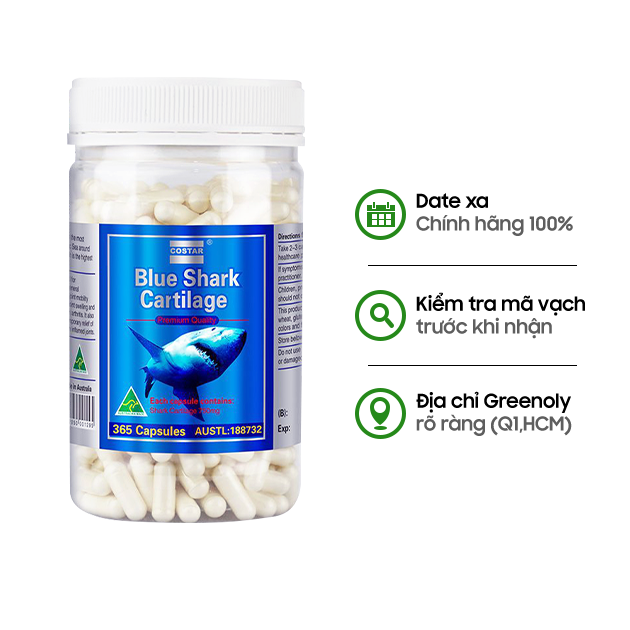 Costar Viên Uống Hỗ Trợ Xương Khớp Blue Shark Cartilage 750mg 365 Viên