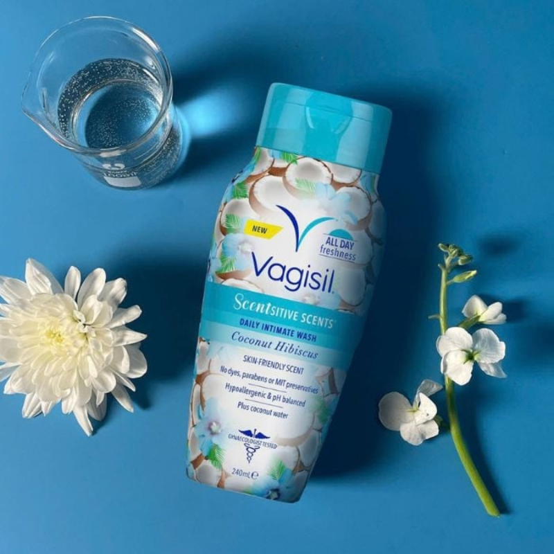 Vagisil Dung Dịch Vệ Sinh Hương Dừa Scentsitive Scents 240ml