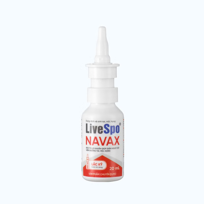 LiveSpo NAVAX Chuyên Dụng Dung Dịch Vệ Sinh Dạng Bình Xịt Giúp Giảm Nguy Cơ Viêm Đường Tai, Mũi, Họng 20ml