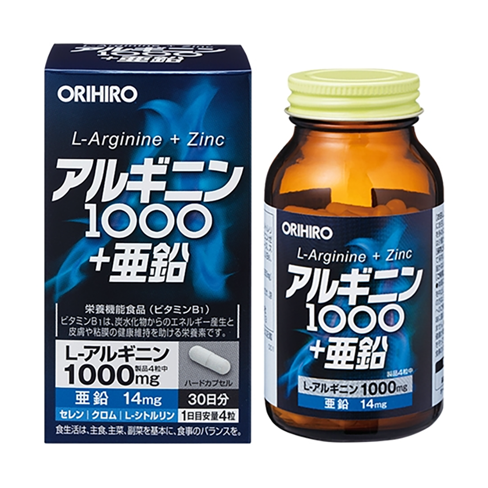 Viên uống Orihiro L-Arginine 1000mg Và Zinc Từ Nhật Bản