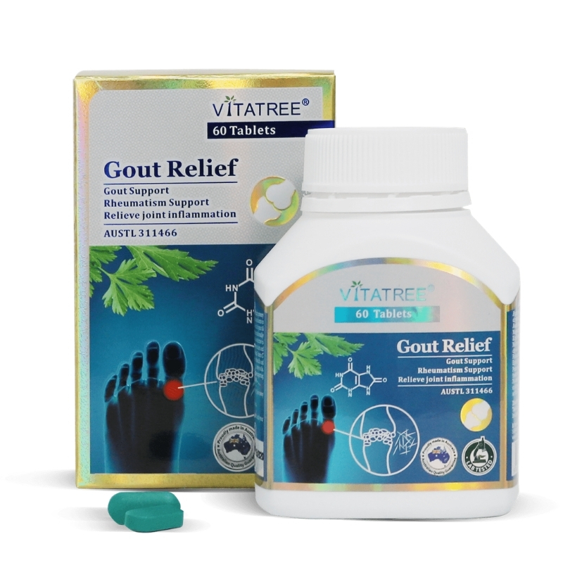 Vitatree Viên Uống Gout Relief Hỗ Trợ Giảm Triệu Chứng Gout 60 Viên