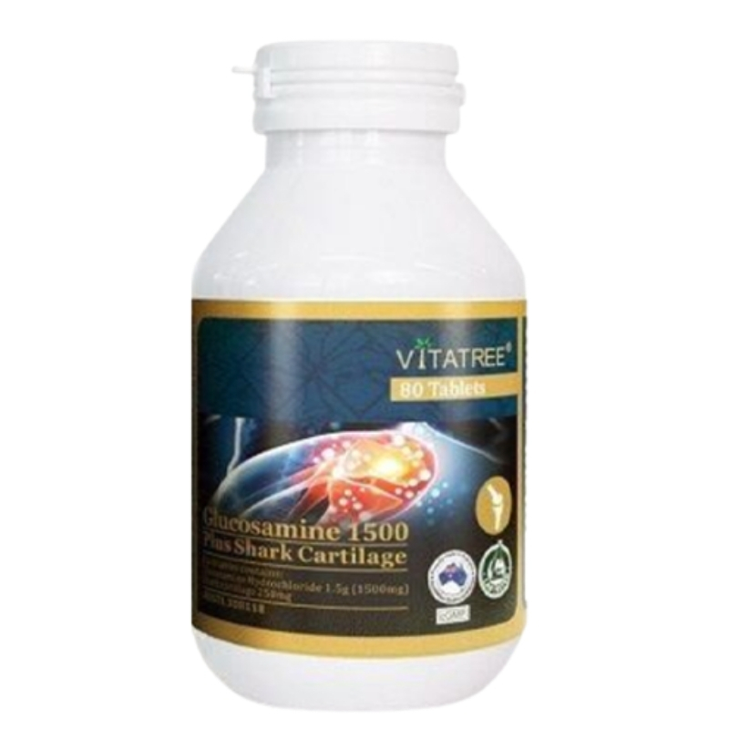 Vitatree Viên Uống Hỗ Trợ Xương Khớp Glucosamine Sụn Cá Mập 1500mg 80 Viên