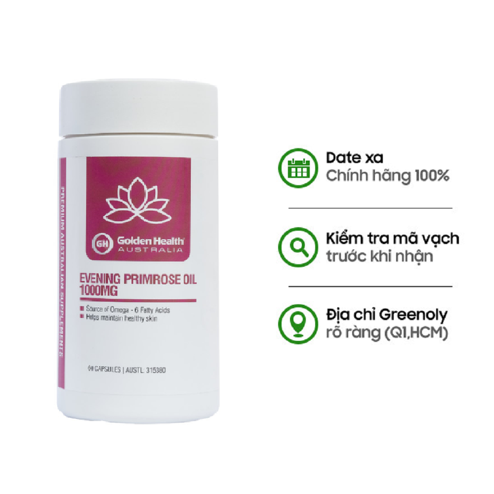 Golden Health Tinh Dầu Hoa Anh Thảo Evening Primrose Oil 1000mg
