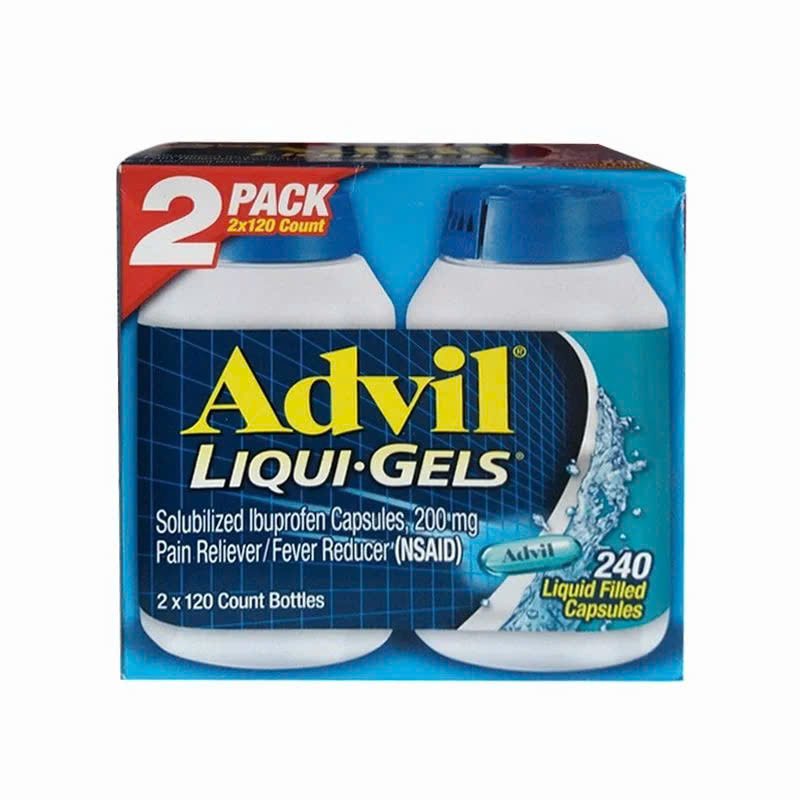 Advil Viên Uống Giảm Đau Giảm Sốt Dạng Viên Nước Bọc Nhanh Hiệu Quả 200mg 120 Viên