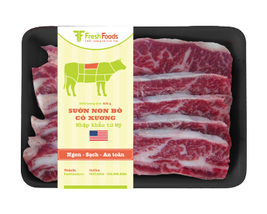 Sườn non bò Mỹ có xương cắt nướng