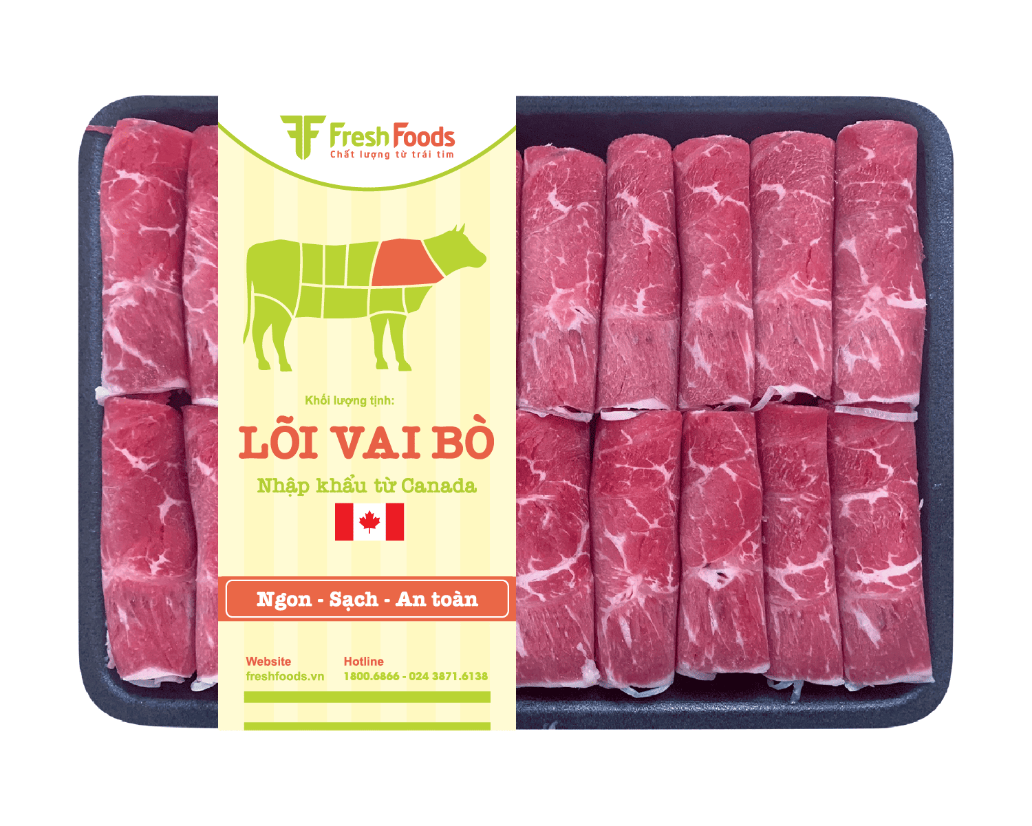 Lõi vai bò Canada đông lạnh