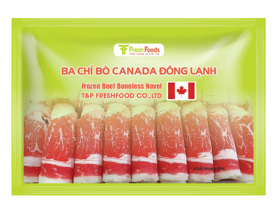 Ba chỉ bò Canada đông lạnh