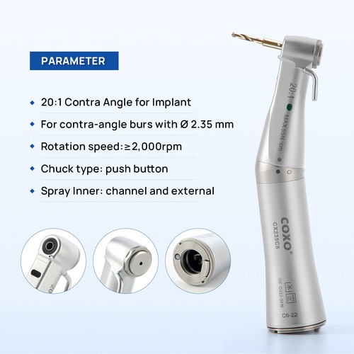 Tay khoan cắm implant COXO có đèn CX235C6 (C6-22)