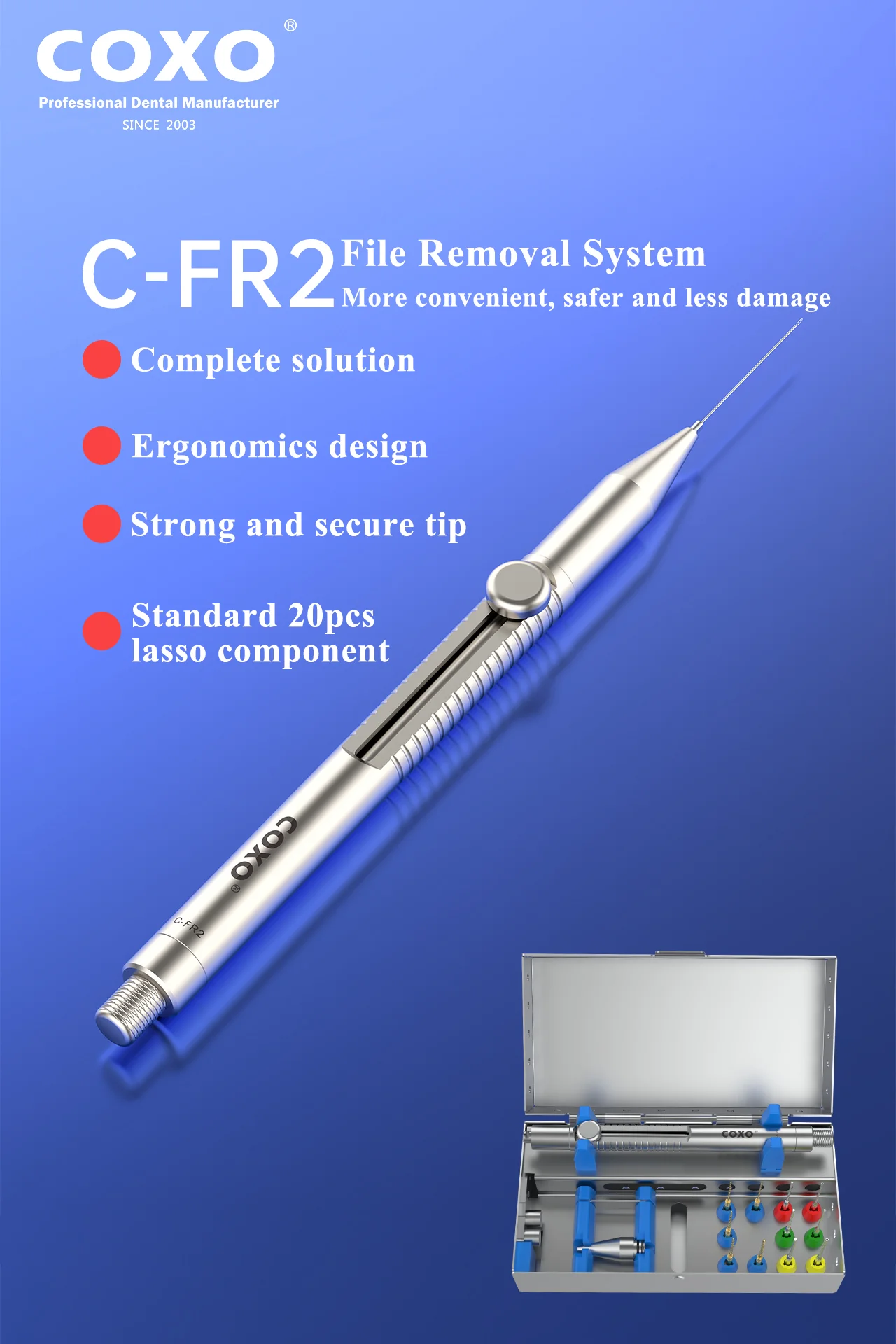 Bộ dụng cụ lấy file gãy Coxo C-FR2