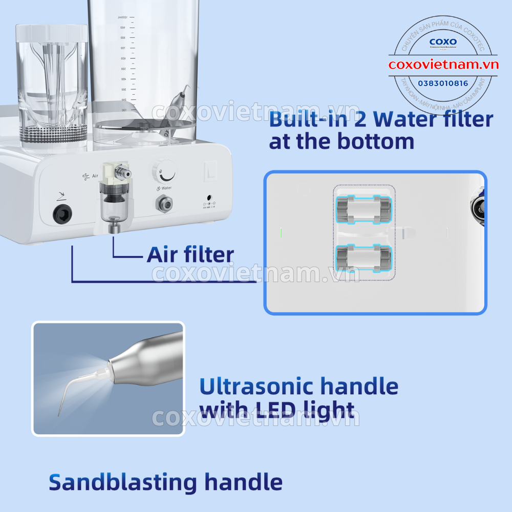 Máy lấy cao răng và thổi cát PT Master