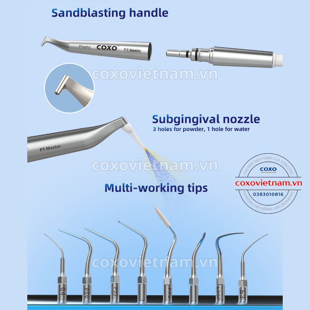 Máy lấy cao răng và thổi cát PT Master
