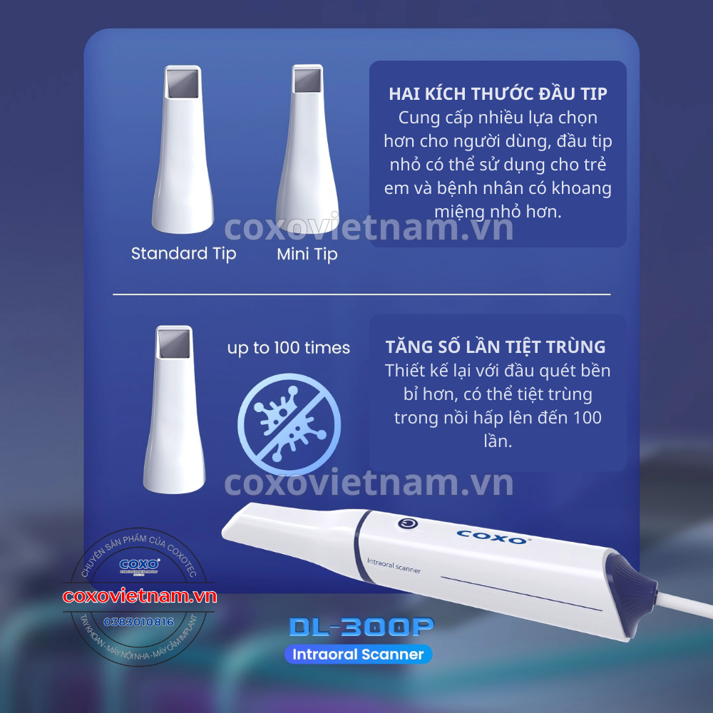 Máy scan trong miệng COXO DL-300P - Thiết bị quét 3D kỹ thuật số nha khoa tiên tiến COXO Intra Oral Scanner - DL-300P