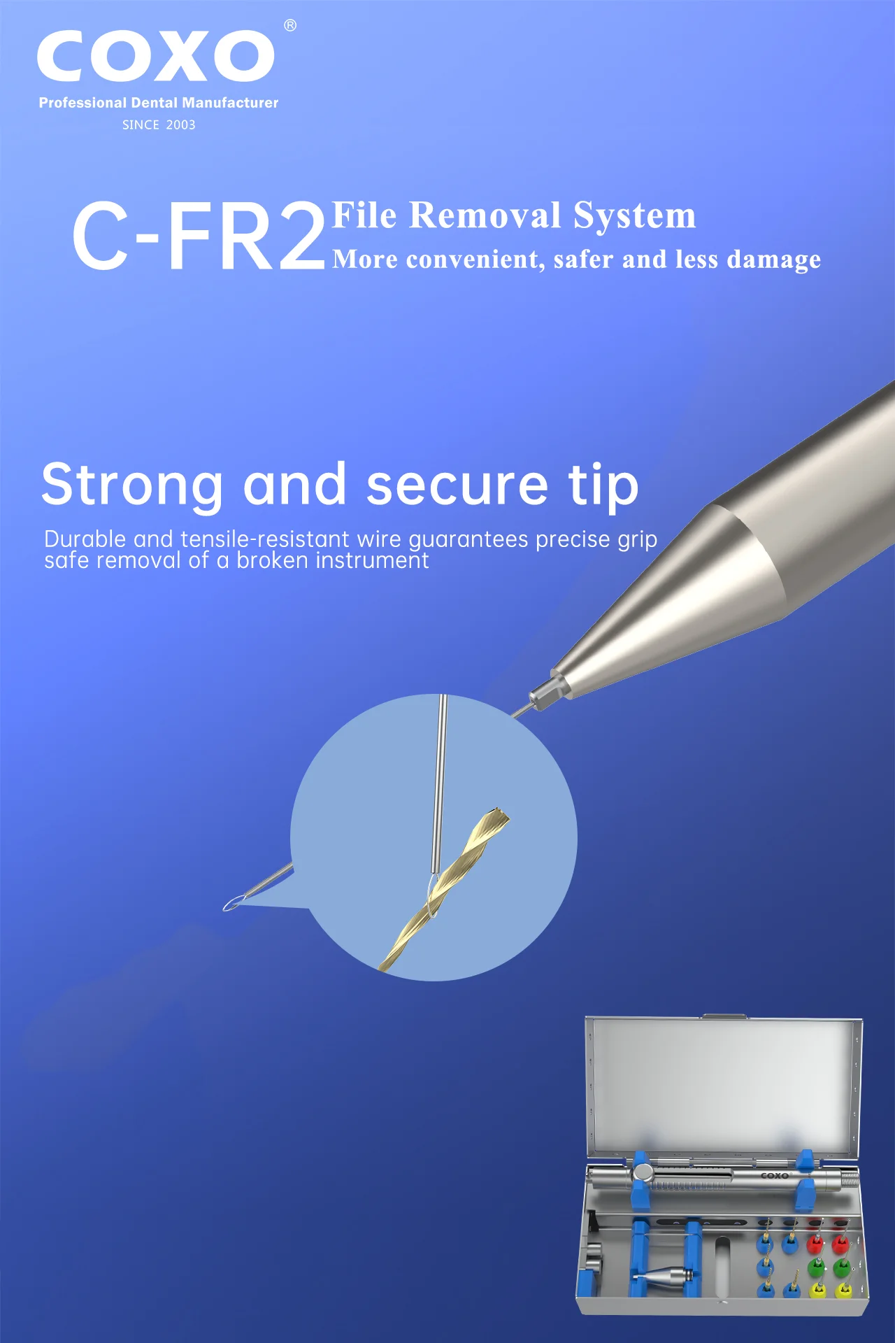 Bộ dụng cụ lấy file gãy Coxo C-FR2
