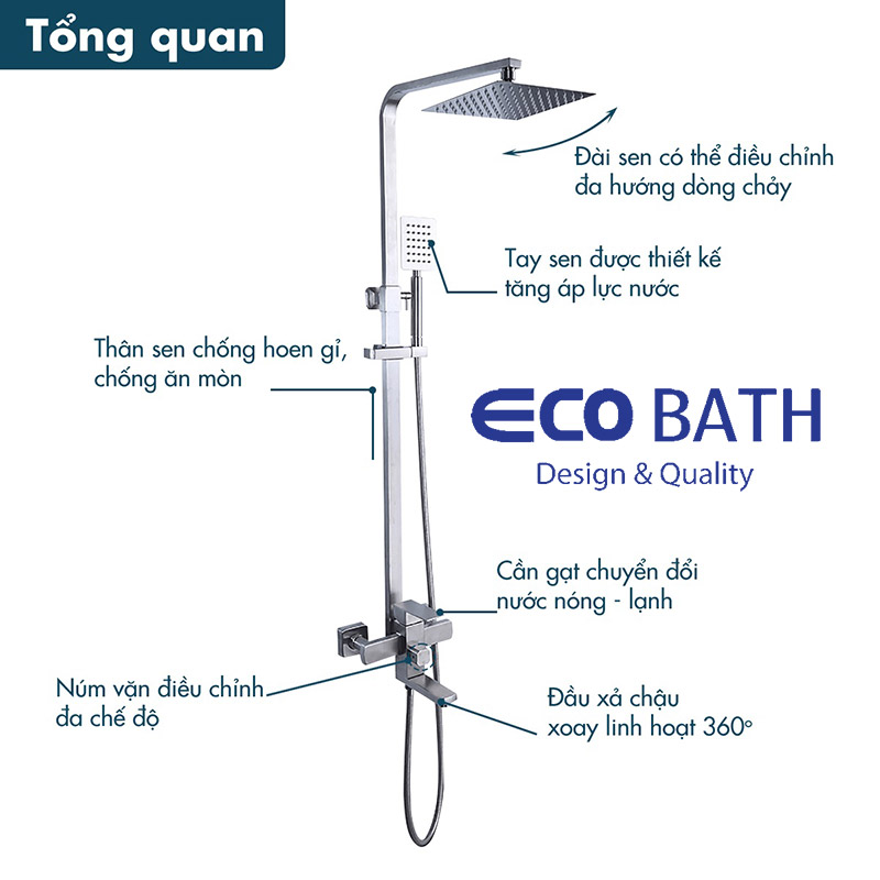 Cấu tạo của sen tắm nóng lạnh gồm những bộ phận nào?