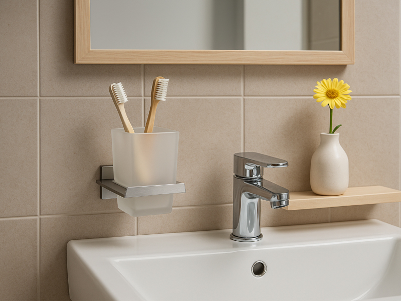 Kệ cốc – Gọn, xinh, sạch, đủ làm bừng sáng phòng tắm