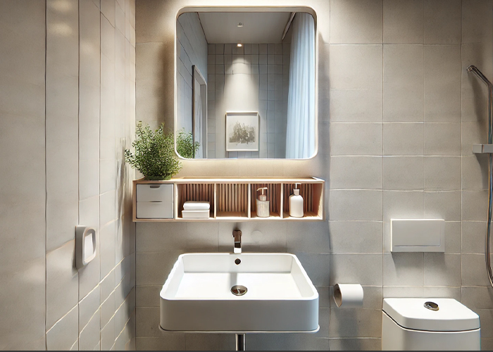 Kệ gương phòng tắm: Inox, gỗ, hay nhựa? chọn sao cho đúng 