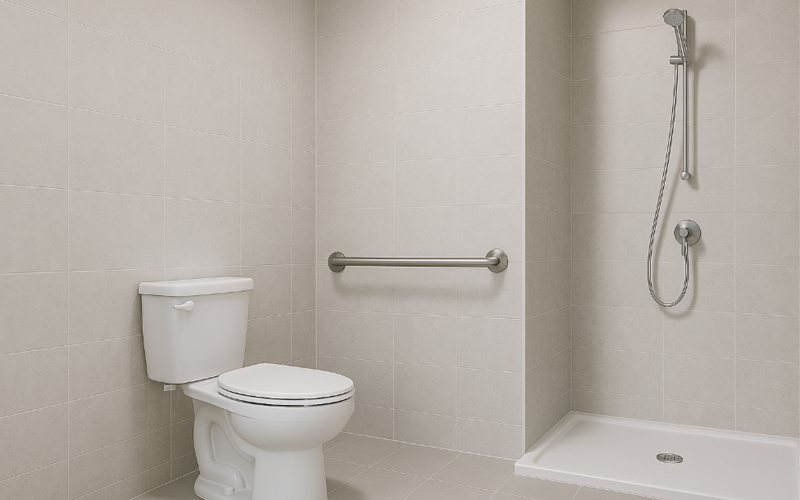 Phụ kiện nhà tắm cho người lớn tuổi – an toàn & tiện lợi