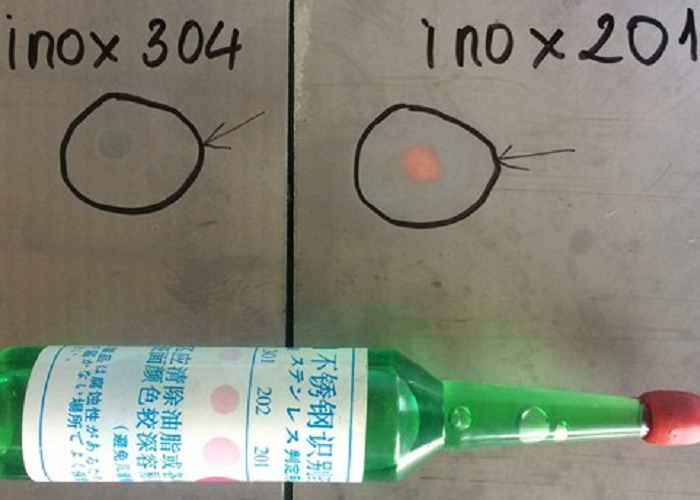 Thử inox 201 và 304 bằng axit