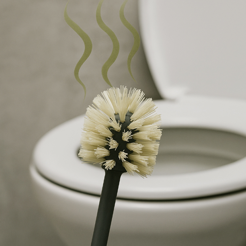 Vì sao chổi cọ toilet lại có mùi?