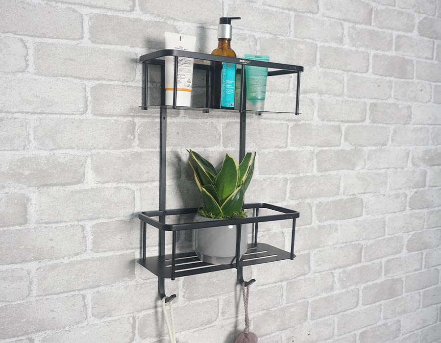 Kệ đôi treo tường có móc – All-in-one tiện lợi - EC4068-2MB