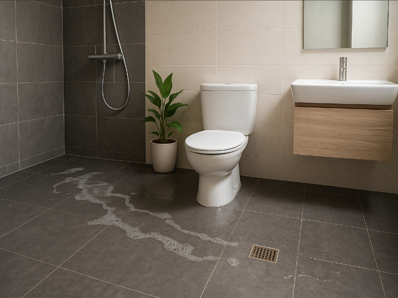 Không phân khu ướt – khô rõ ràng