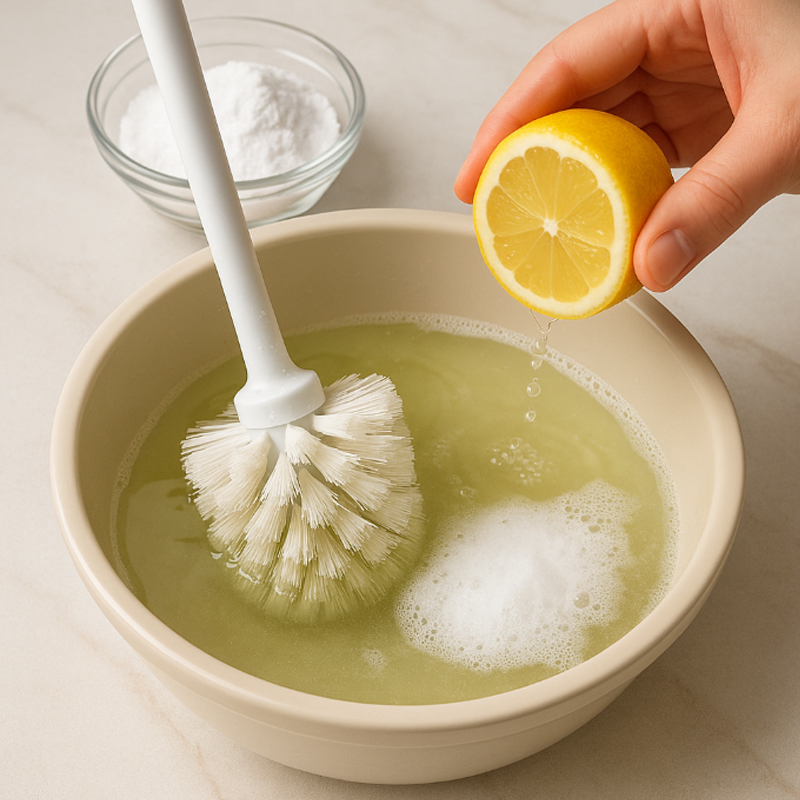 Dùng baking soda và nước cốt chanh