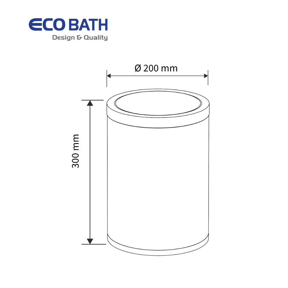 Thùng rác Ecobath EC6804-8MT dung tích 8L
