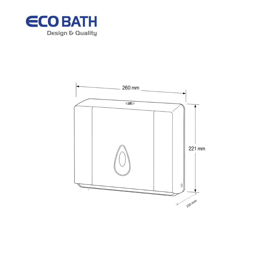 Lô giấy Ecobath EC6504W màu trắng