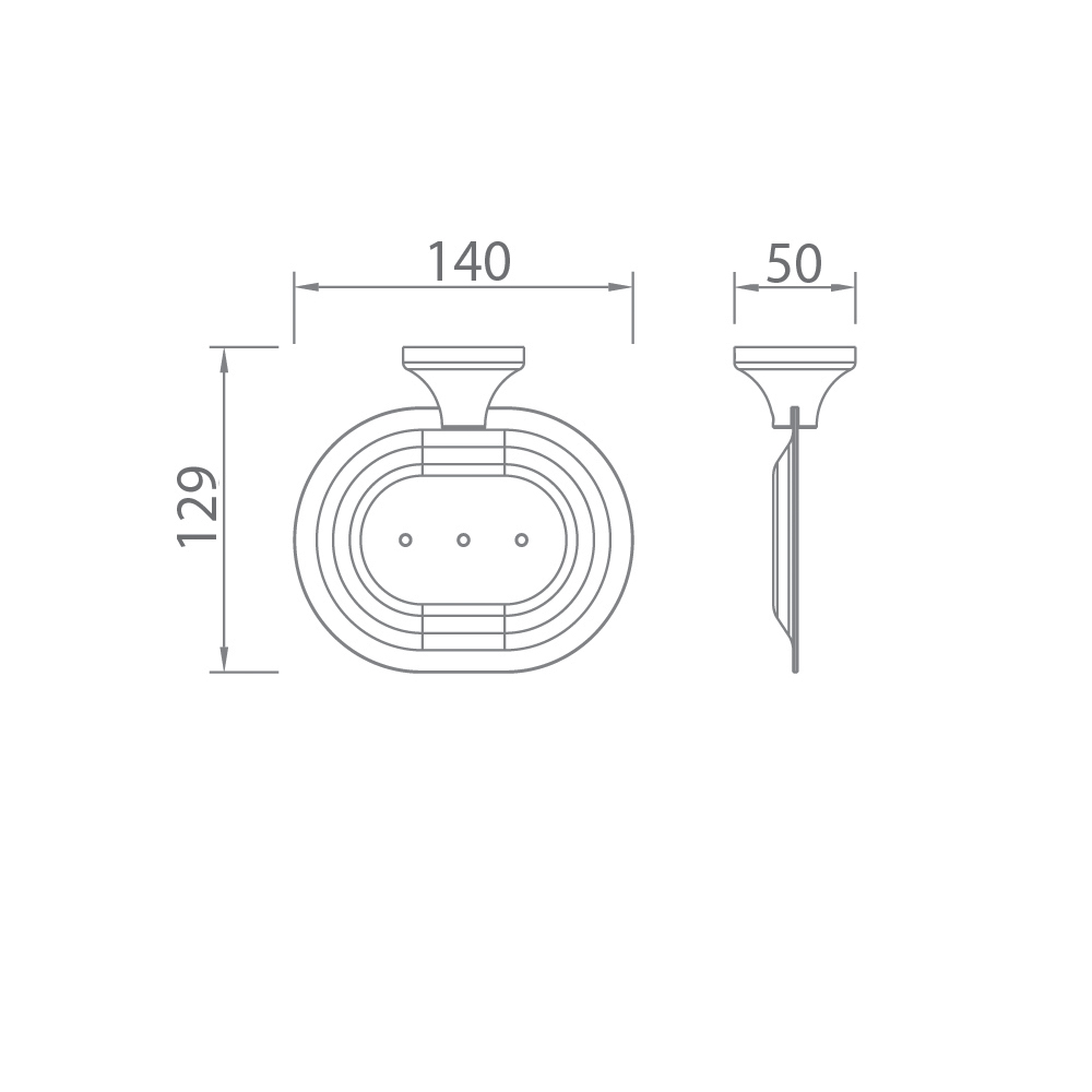 Kệ xà phòng EcoBath EC218-01BU màu ghi xám