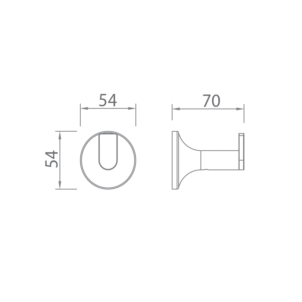 Móc áo EcoBath EC218-04BU ghi xám