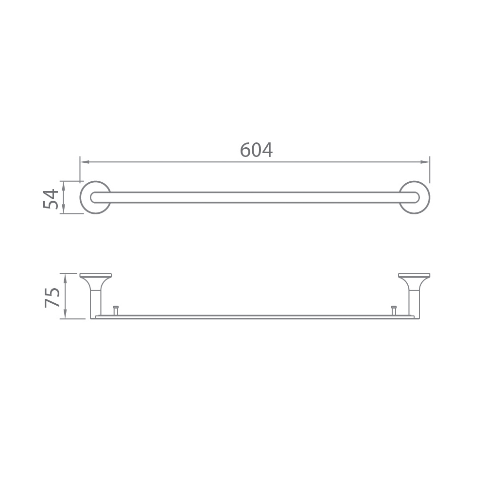 Vắt khăn đơn EcoBath EC218-08 đánh bóng