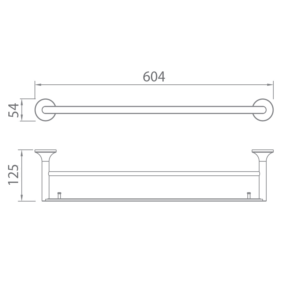 Vắt khăn đôi EcoBath EC218-09BU ghi xám
