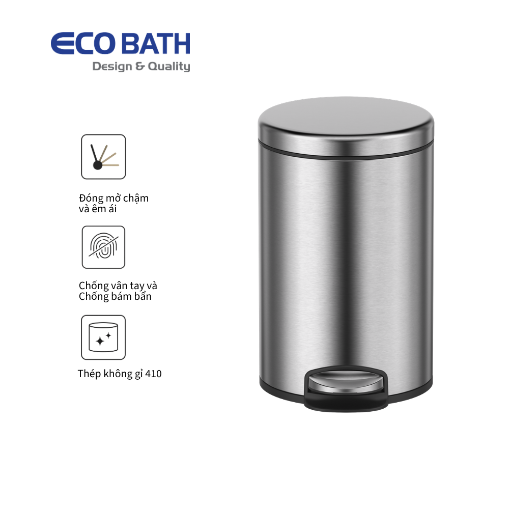 Thùng rác Ecobath EC6803-8MT dung tích 8L