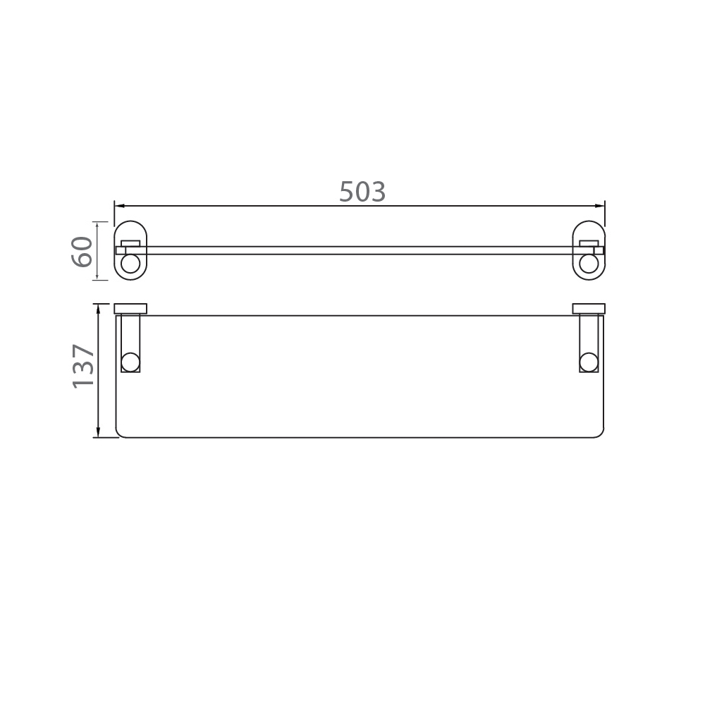 Kệ dưới gương EcoBath EC220-05