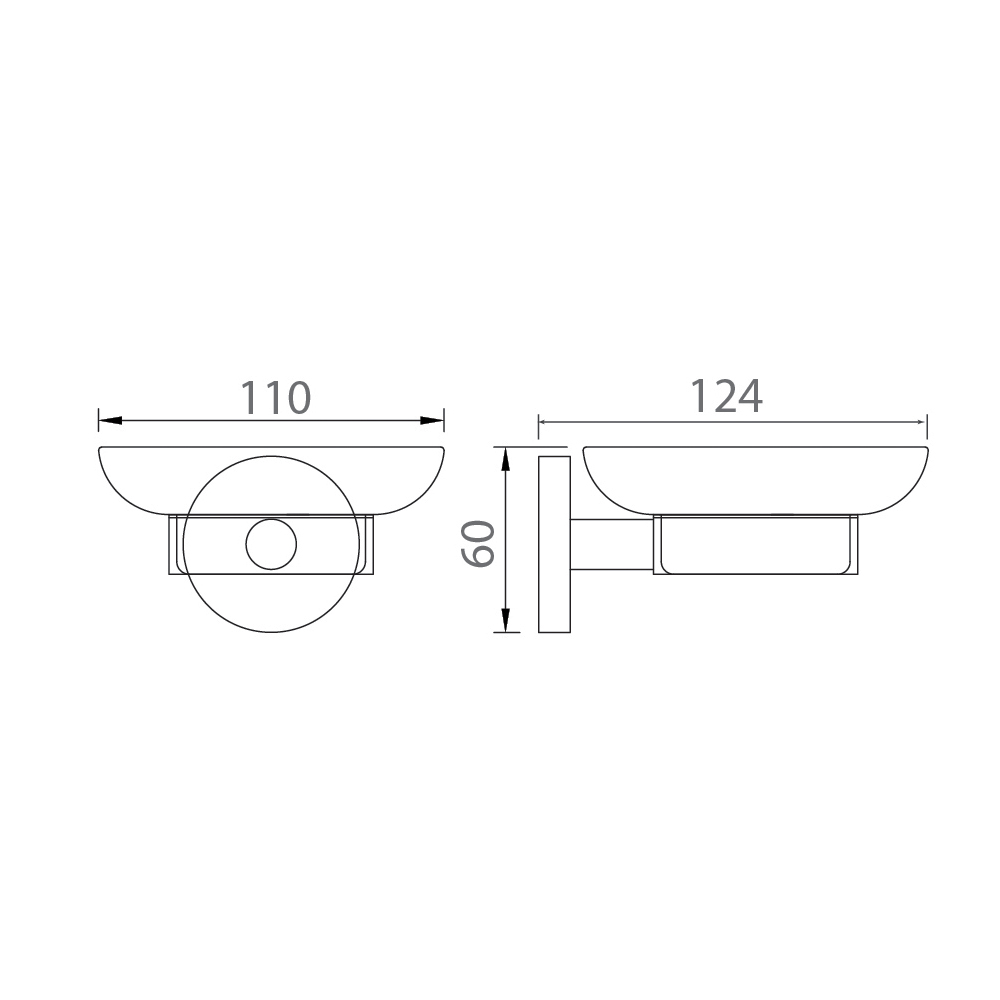 Kệ xà phòng EcoBath EC270-02MB đen mờ