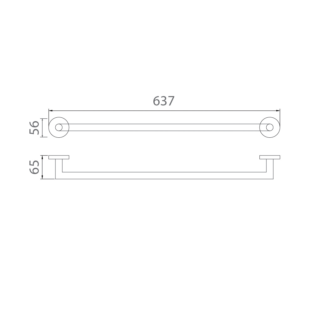 Vắt khăn đơn EcoBath EC270-08 đánh bóng