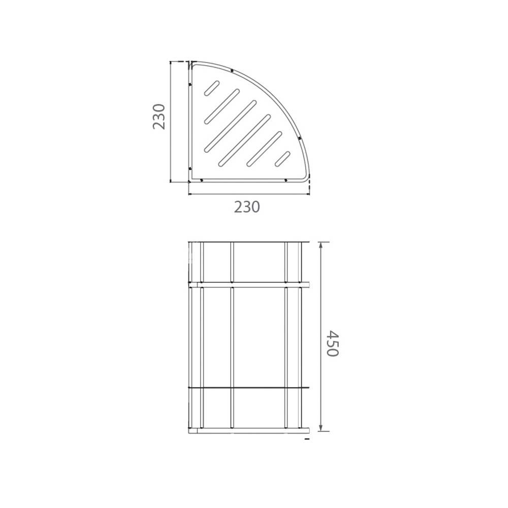 Kệ phòng tắm EcoBath EC4067-2 vàng chải