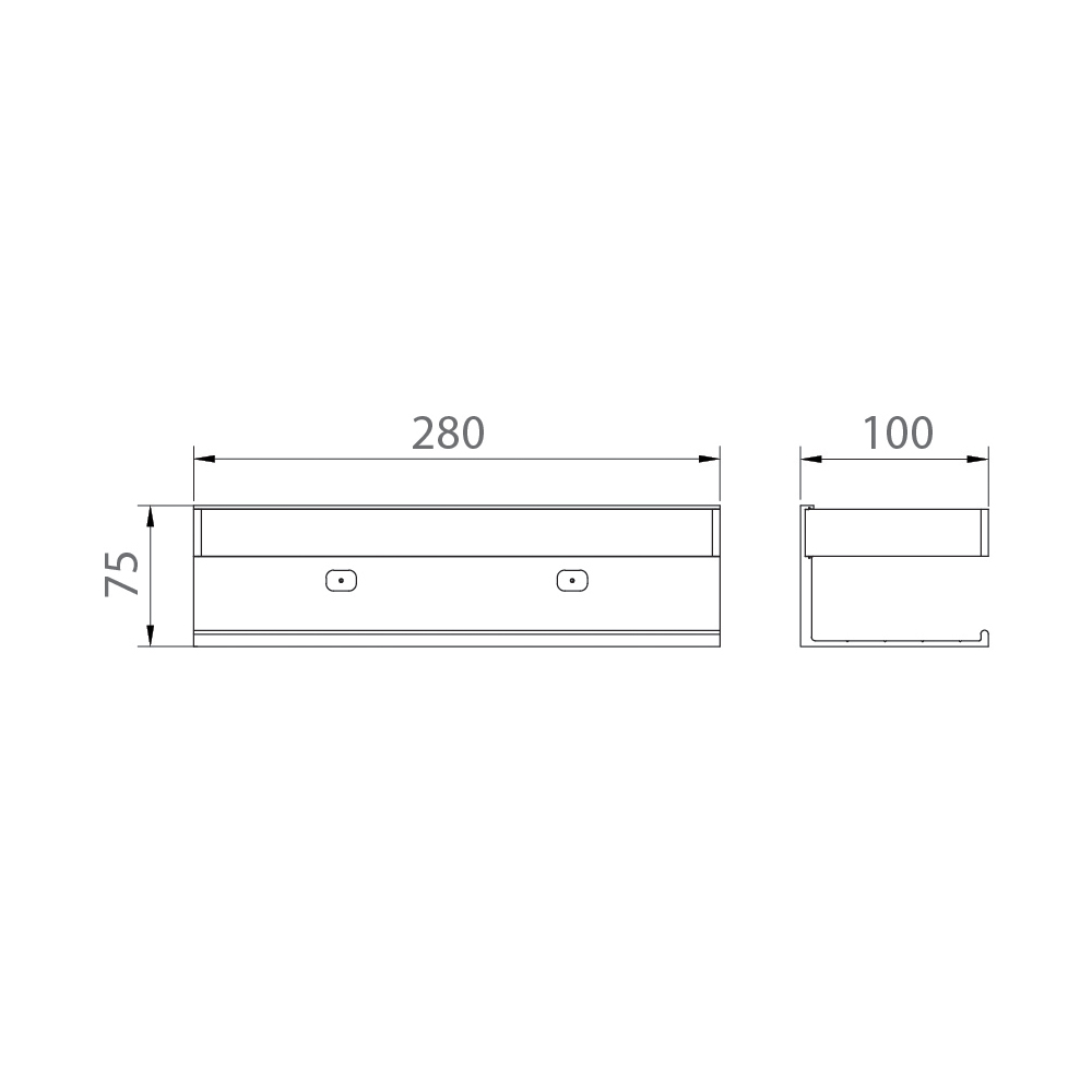 Kệ phòng tắm EC4074-1 màu đen mờ