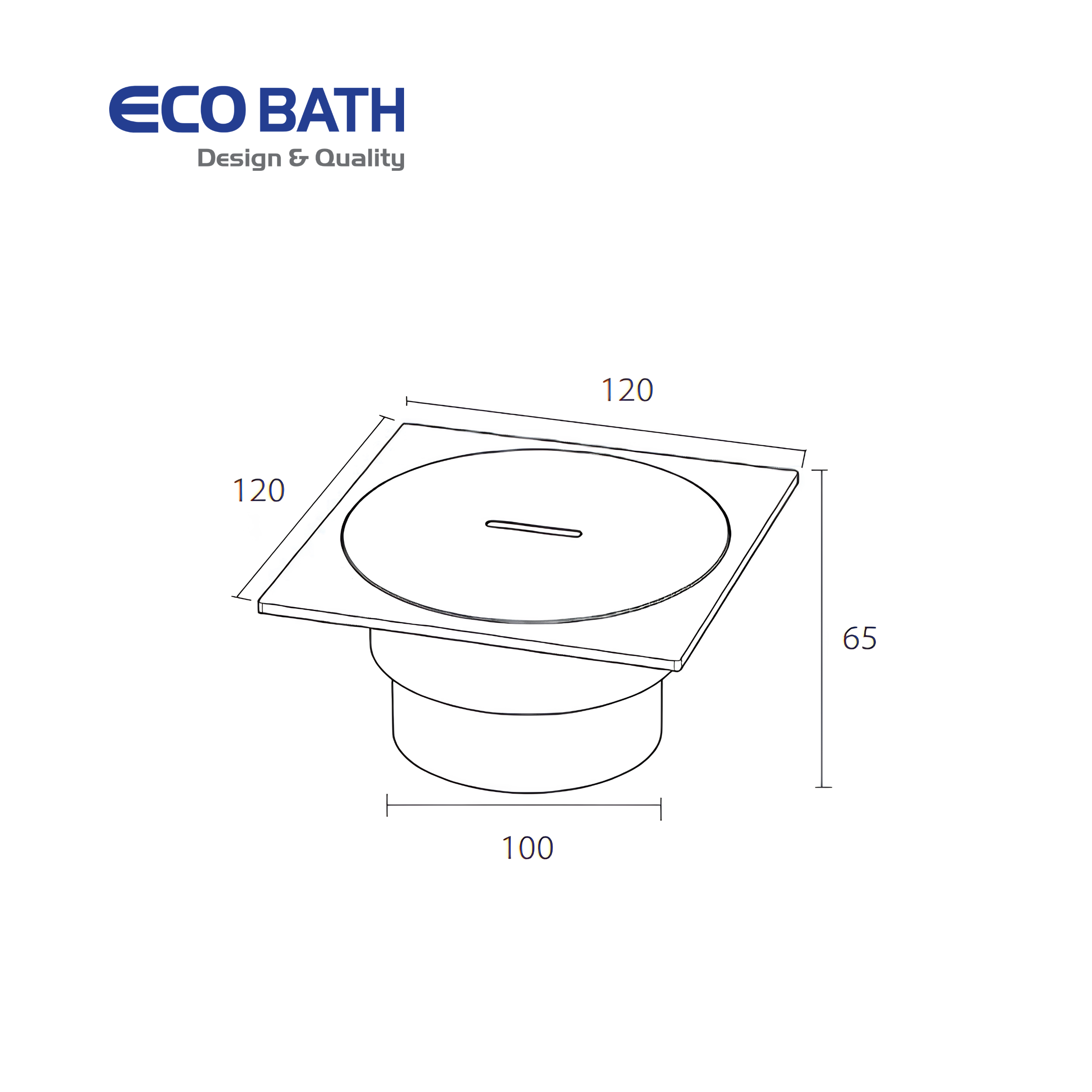 Nắp thăm đường ống Ecobath EC1089B màu inox mờ