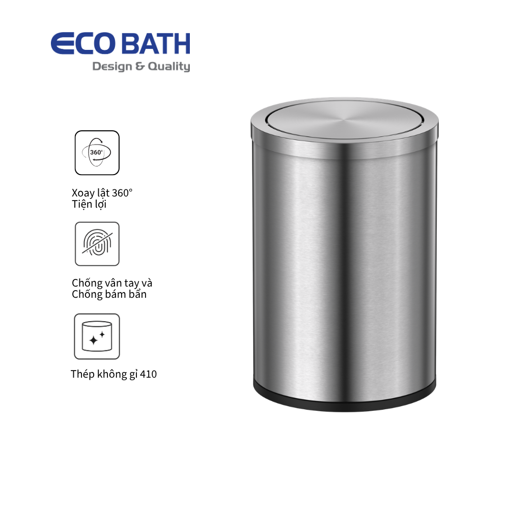 Thùng rác Ecobath EC6804-8MT dung tích 8L