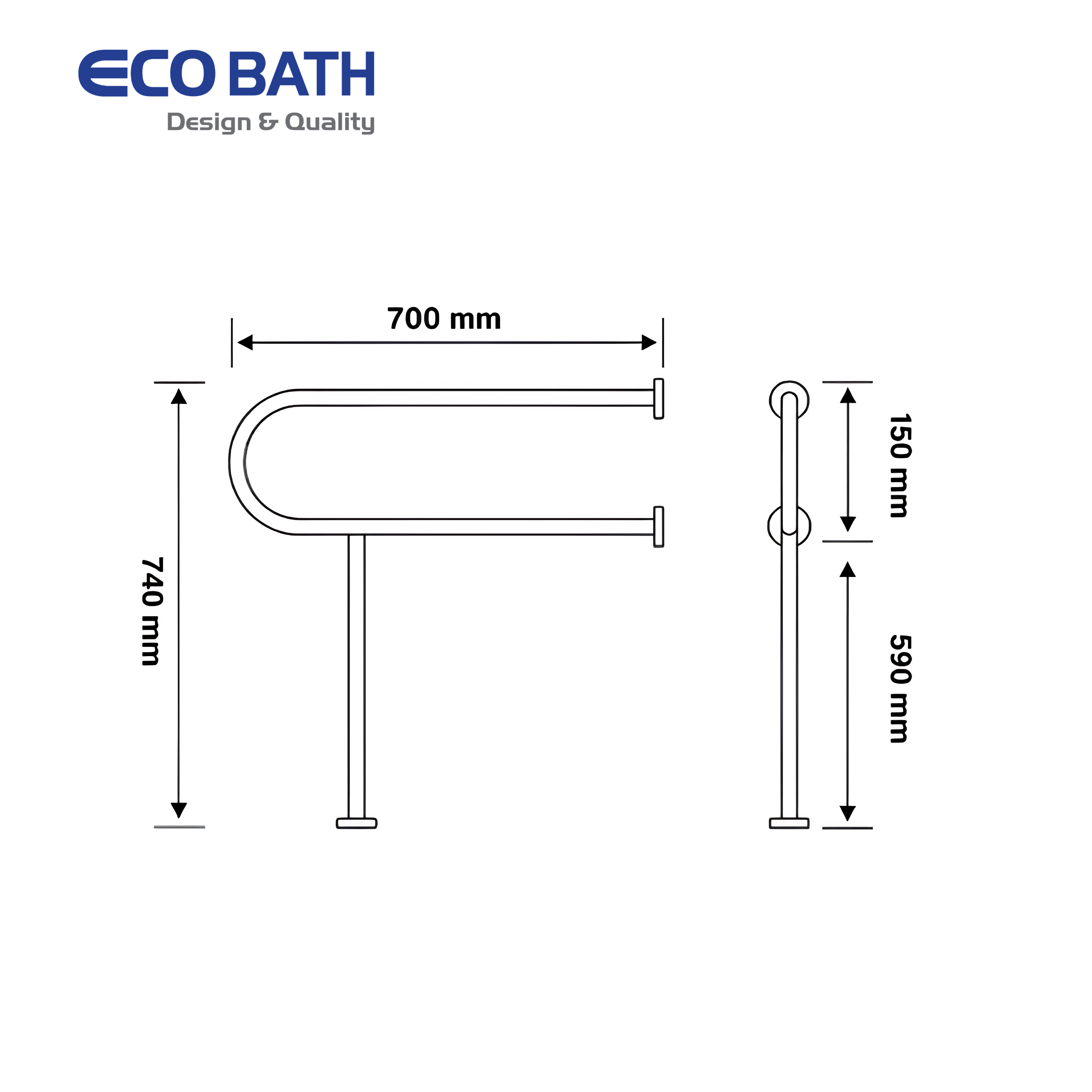 Thanh vịn Ecobath EC6105