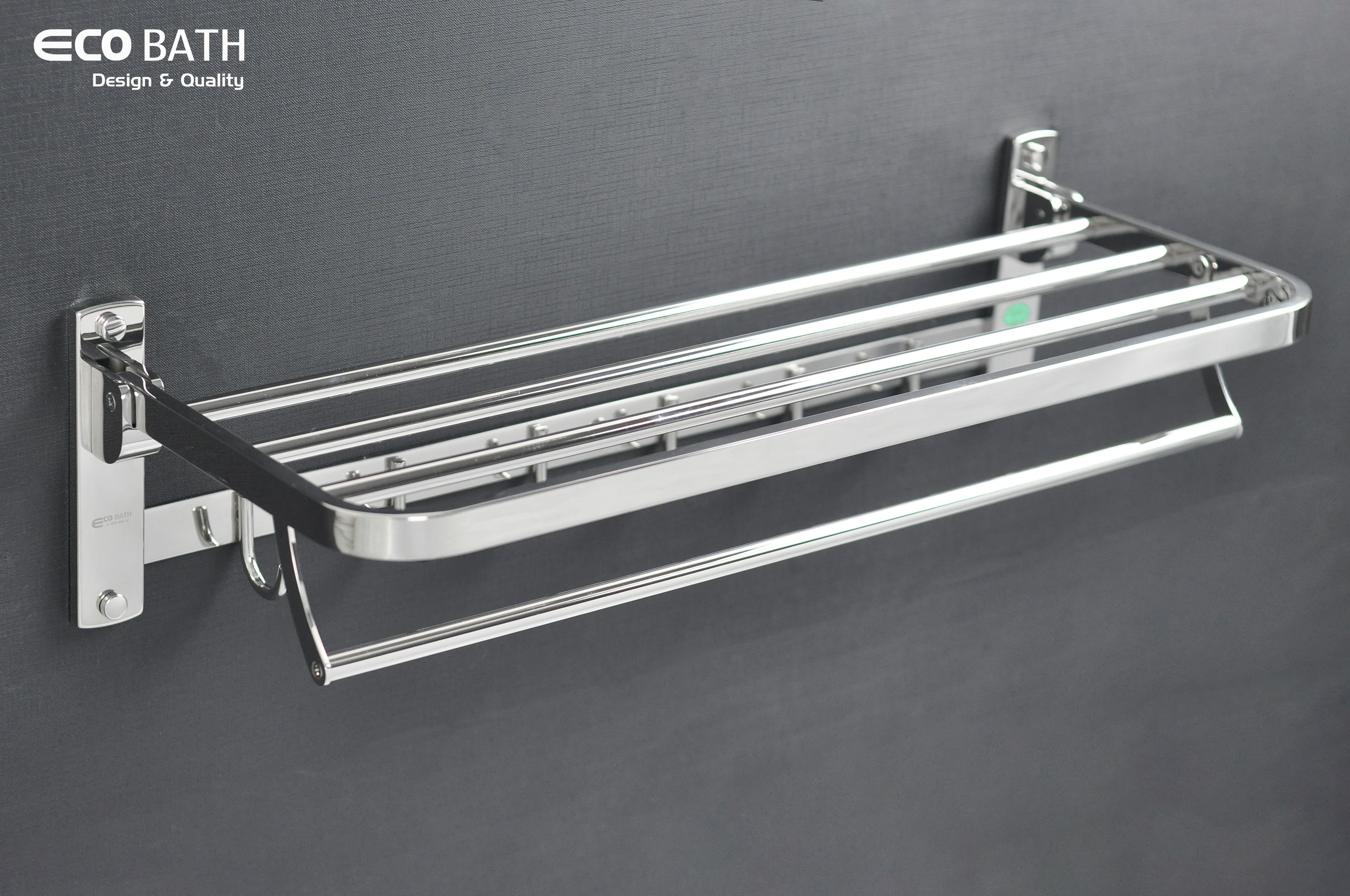 Vắt khăn giàn EcoBath EC5015 màu inox bóng