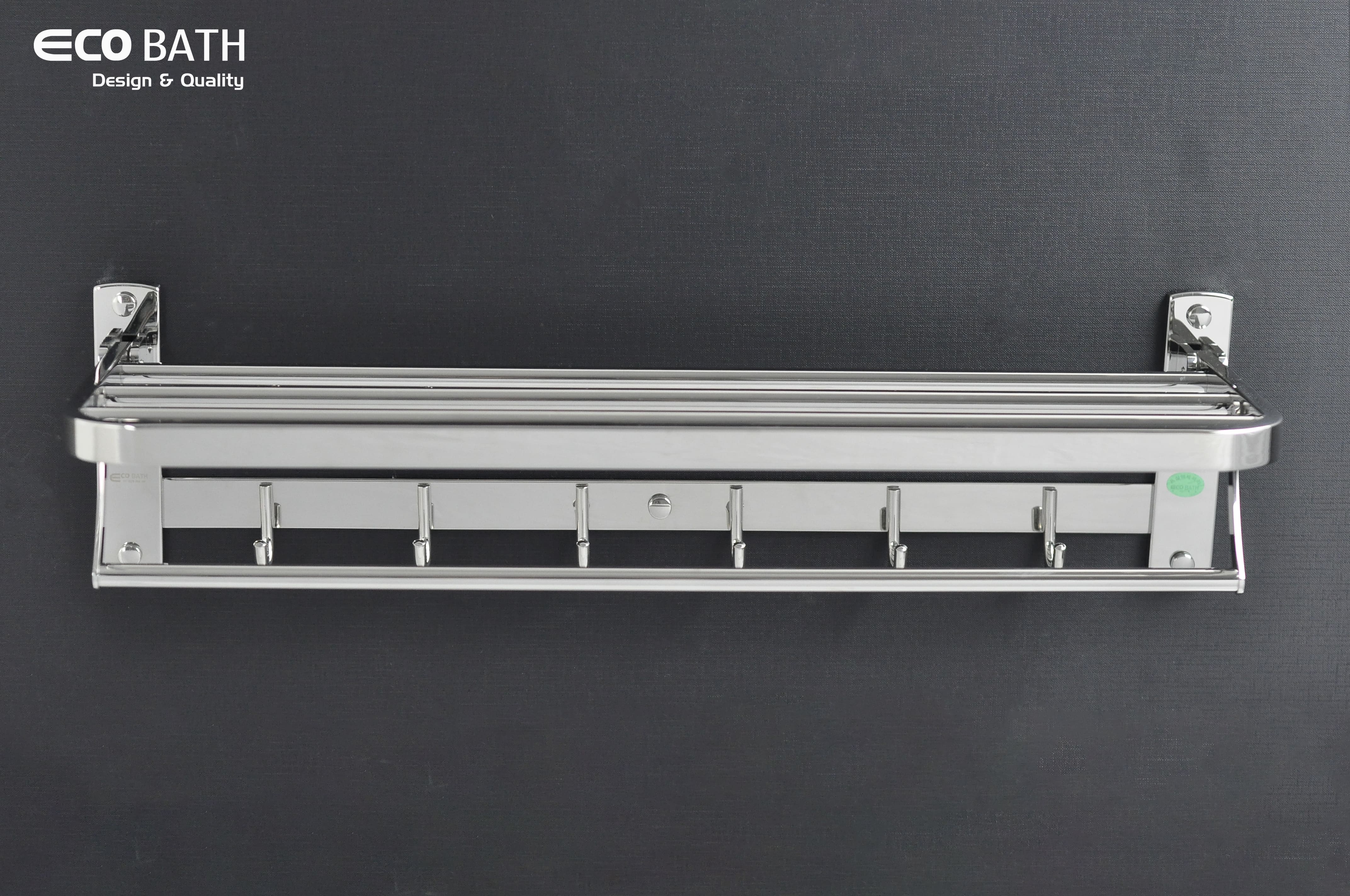 Vắt khăn giàn EcoBath EC5015 màu inox bóng