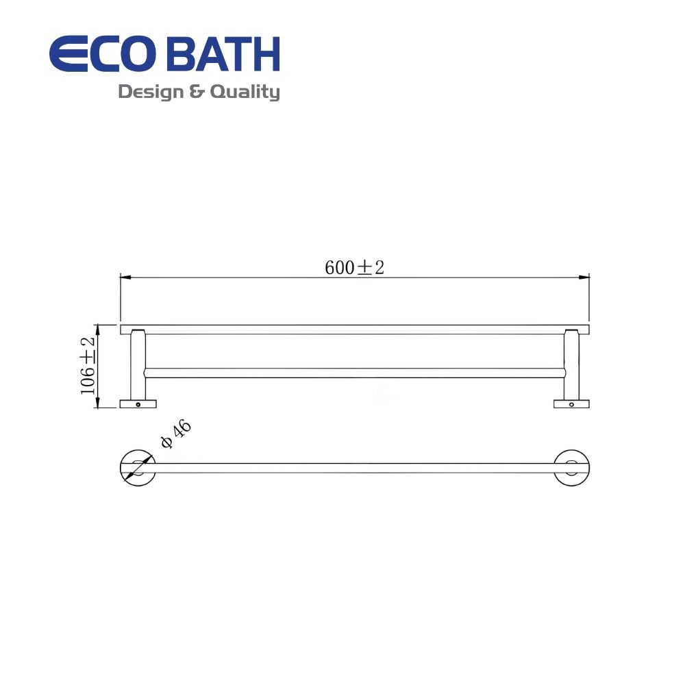 Vắt khăn đôi EC261-09 màu inox bóng