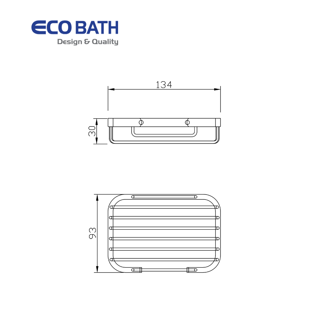 Kệ phòng tắm EcoBath EC6025MB màu đen mờ