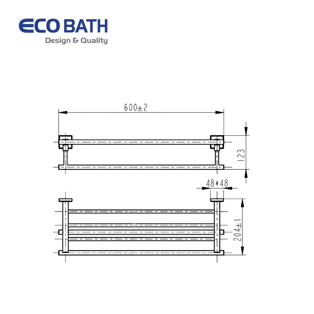 Vắt khăn giàn EC262-12 màu inox bóng